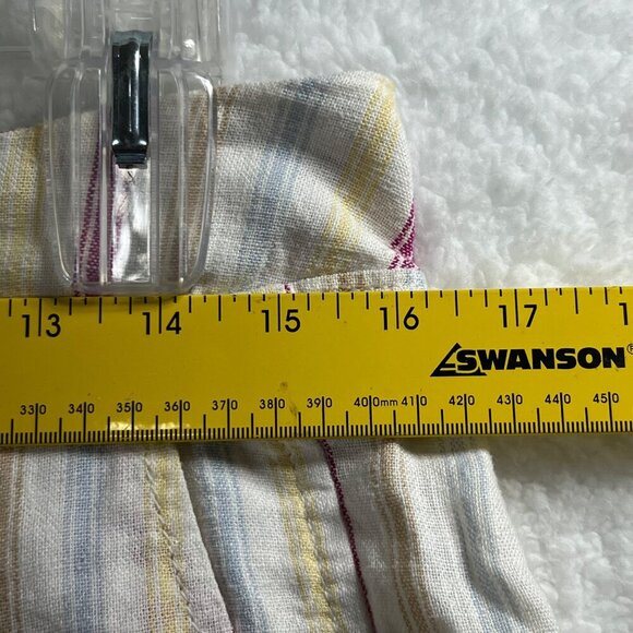 GAP Womens M Linen Blend Rainbow Shorts Slip On Elastic Waist 4 Pockets Vacation - Picture 3 of 8